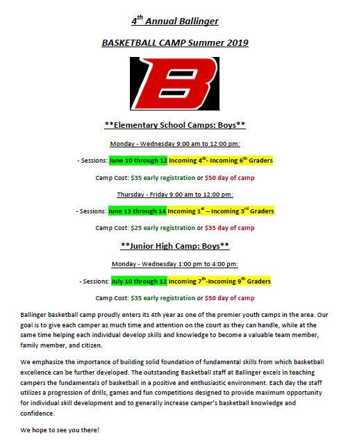 2019 Basketball Camp